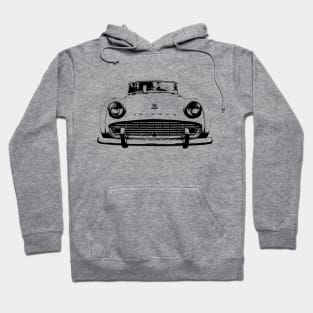 Triumph TR3 British classic car monoblock black Hoodie